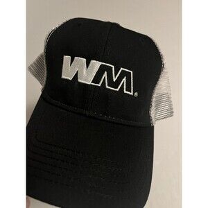 BRAND NEW Waste Management Logo Trash Garbage Trucker Mesh Hat Cap Black One Sz